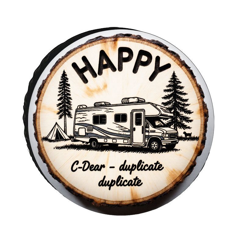 Outdoor Adventure Inc - HAPPY RV Camping Theme Polyester Tire
