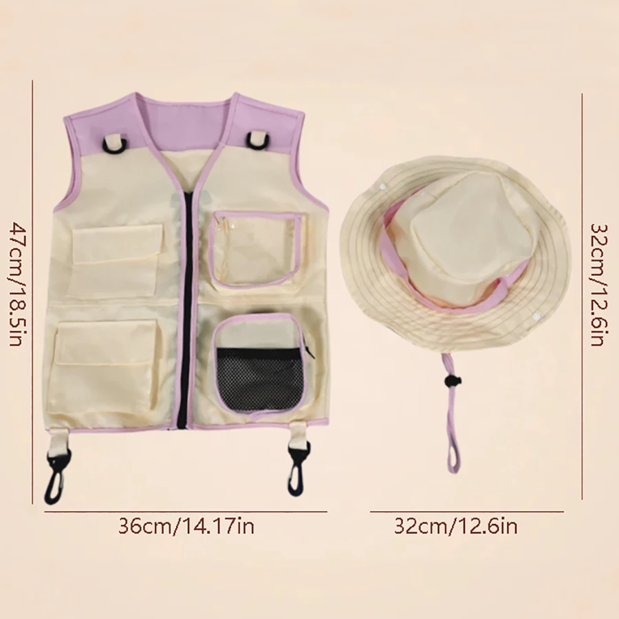 Children Explorer Vest Hat Sui - Outdoor Adventure Kids Party 评论和价格