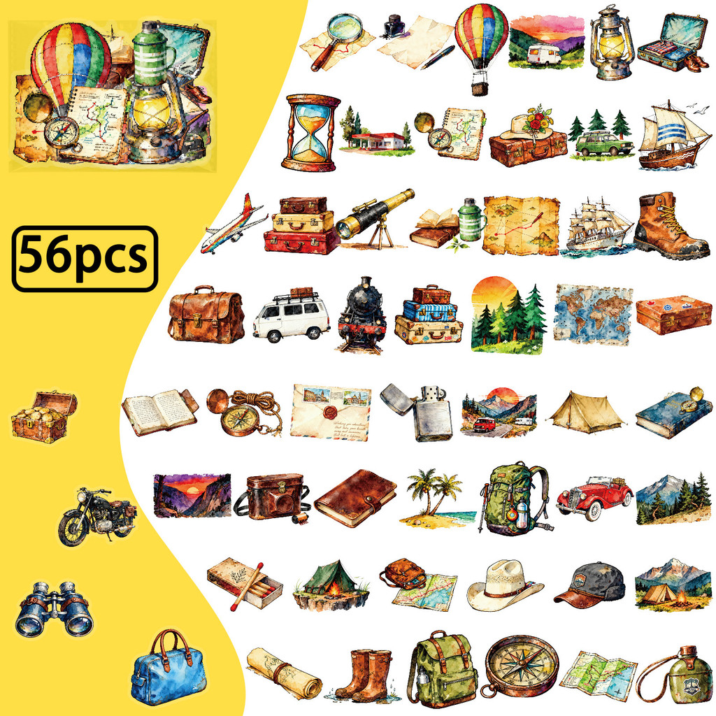 56Pcs Travel & Outdoor PET Sti - Outdoor Adventure Store 评论和价格