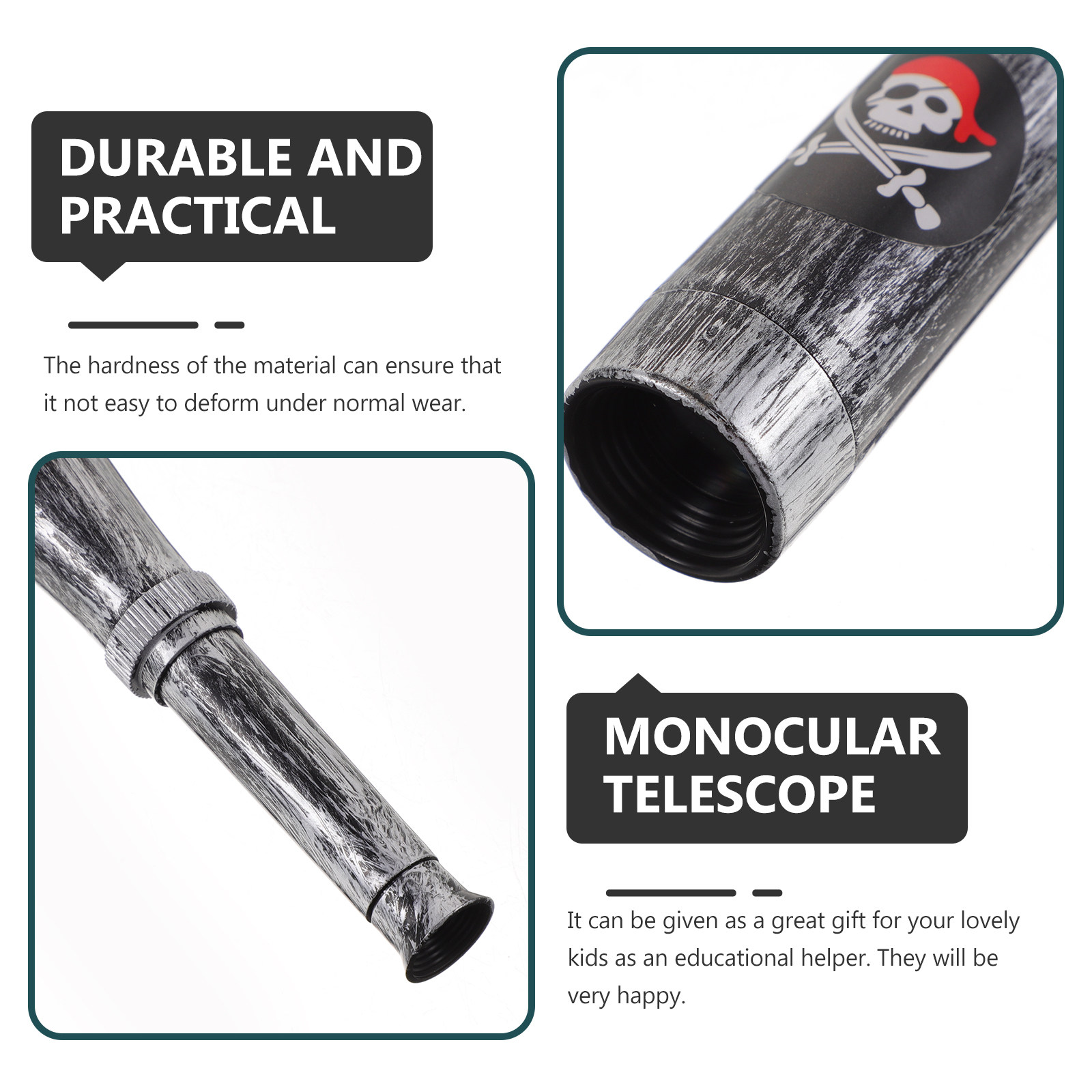 6Pcs Kids Pirate Monocular Tel - Outdoor Adventure Kids Party 评论和价格