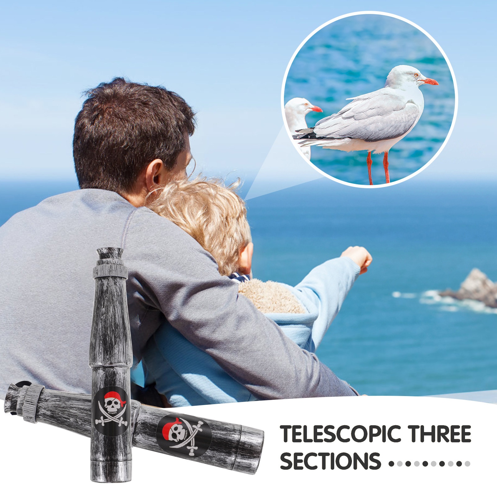 6Pcs Kids Pirate Monocular Tel - Outdoor Adventure Kids Party 评论和价格