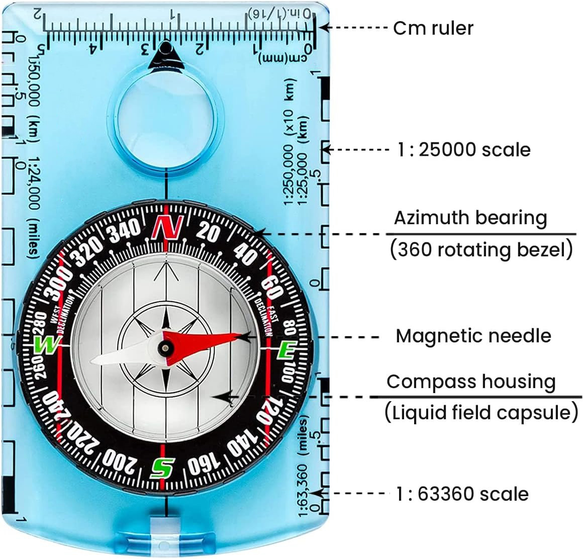 ZHUOHUA Orienteering Compass-H - Map Compass Orienteering 评论和价格