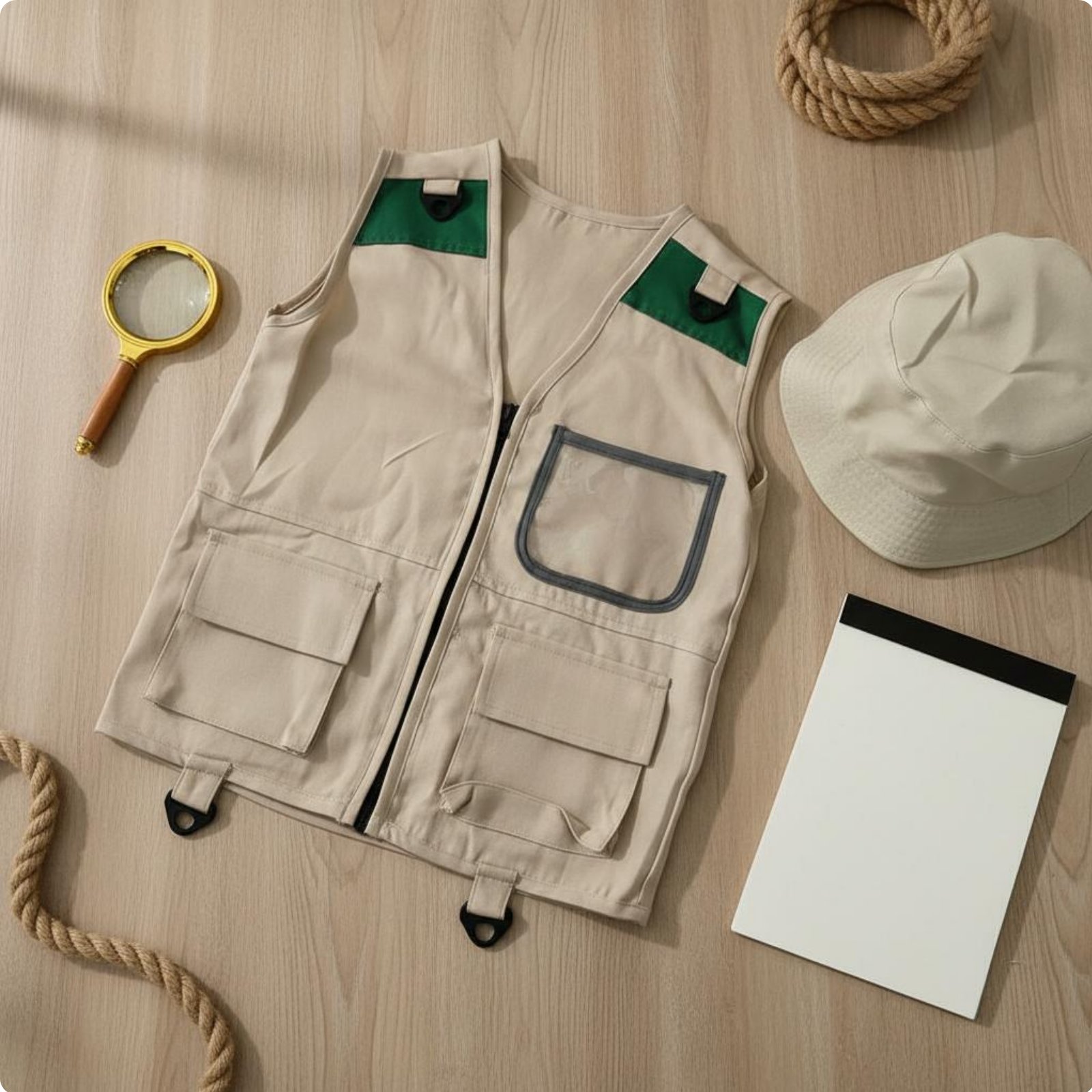 Kids Explorer Vest & Hat Set M - Outdoor Adventure Kids Party 评论和价格