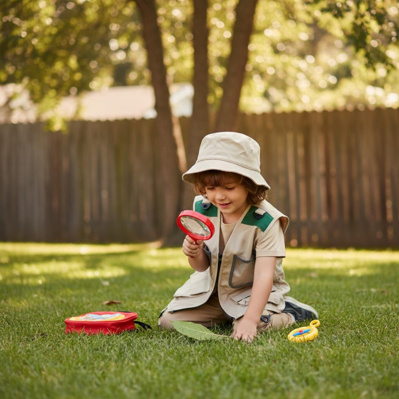 Kids Explorer Vest & Hat Set M - Outdoor Adventure Kids Party 评论和价格