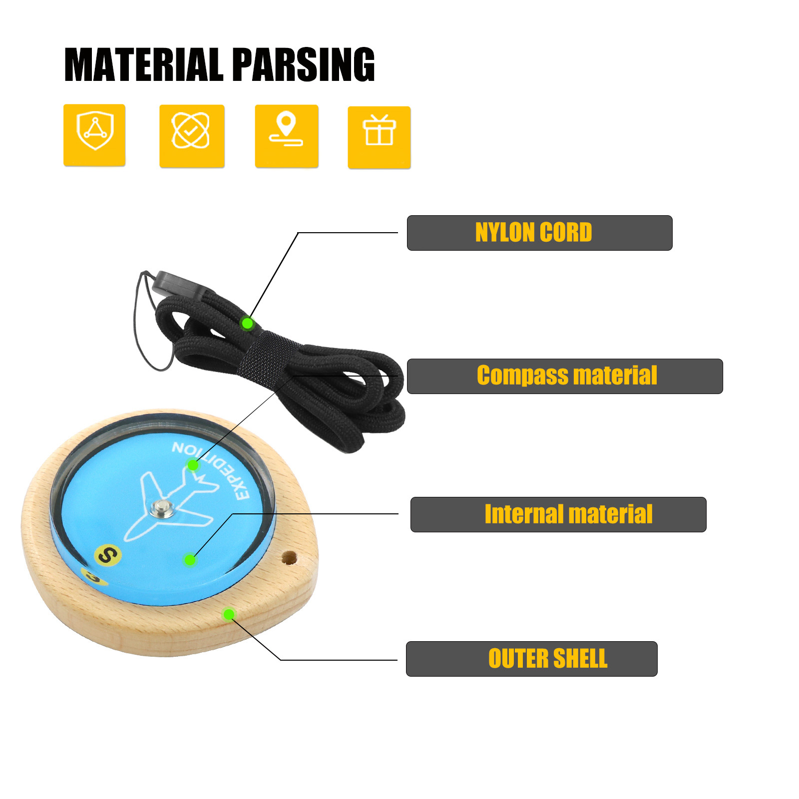 Portable Wooden Direction Find - Outdoor Adventure Education 评论和价格