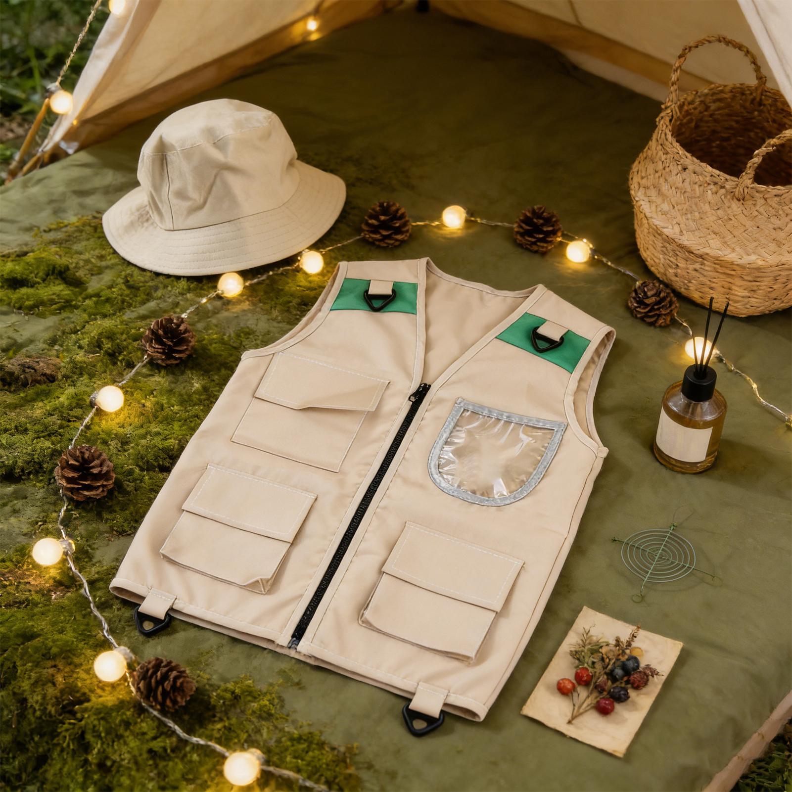 Kids Costume Vest Hat ,Nature  - Outdoor Adventure Kids Party 评论和价格