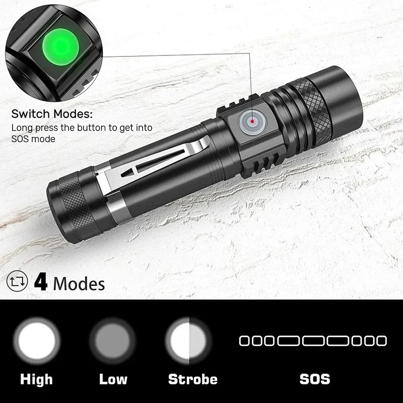 1000LM LED Flashlight Type-C R - Outdoor Adventure Inc 评论和价格