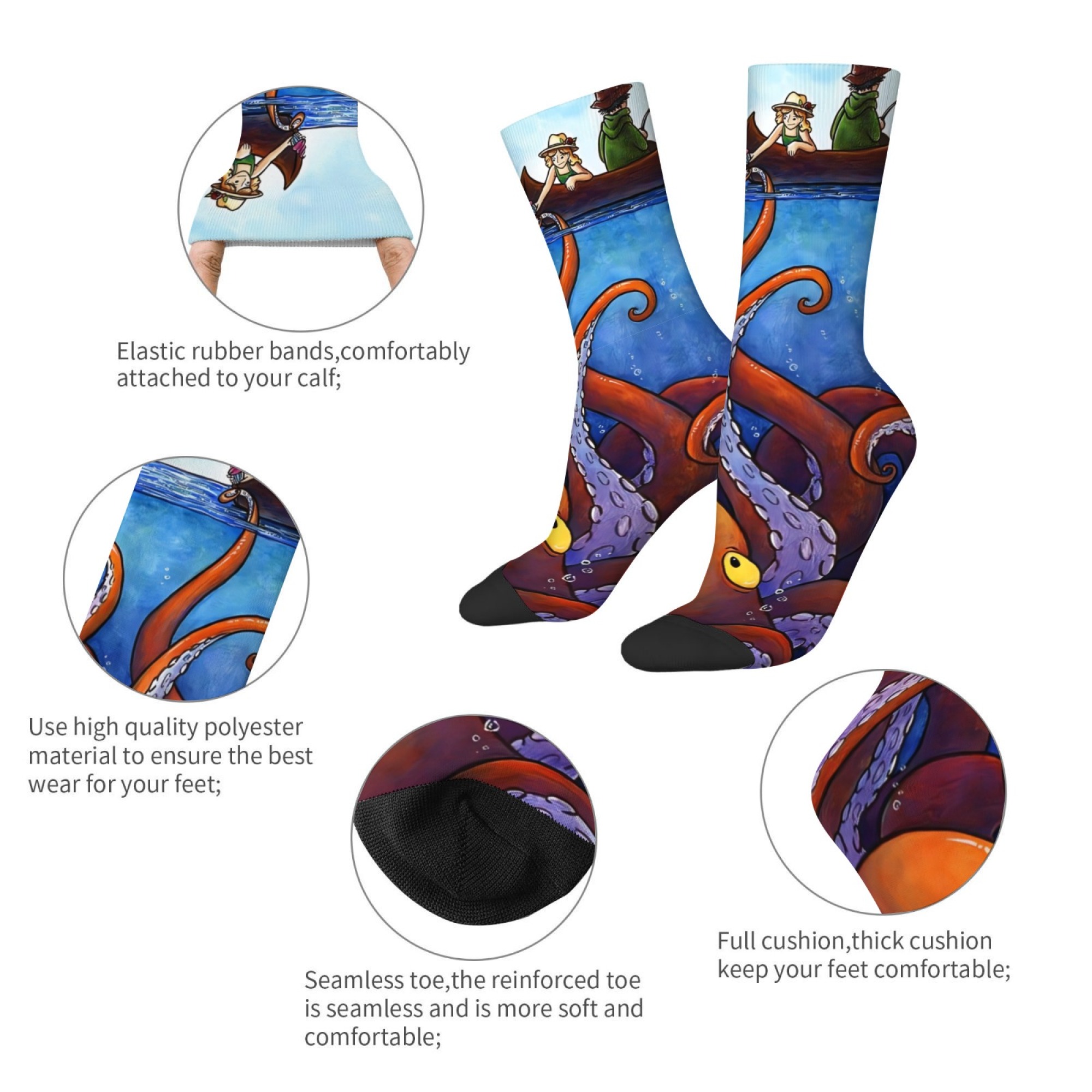 Ocean Adventure Print Socks So - Outdoor Adventure Holidays 评论和价格